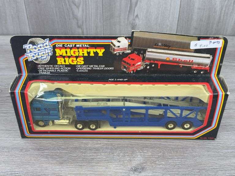 Mighty Rigs Tractor Car Hauler, 1/64, Road Tough