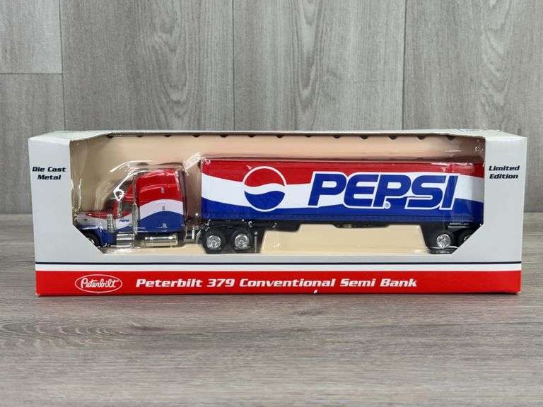 Peterbuilt 379 Conventional Semi Pepsi Bank, 1/64, Liberty Classics by Spec Cast