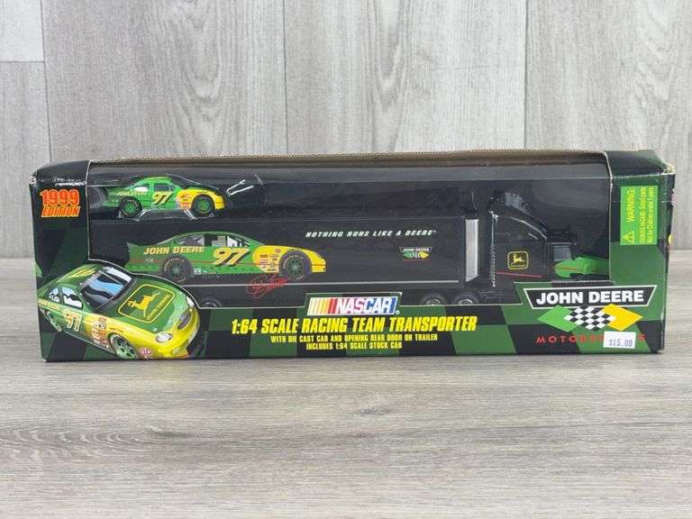 Chad Little #97 John Deere Racing Team Transporter W/Die-Cast Stock Car, 1/64, Racing Champions