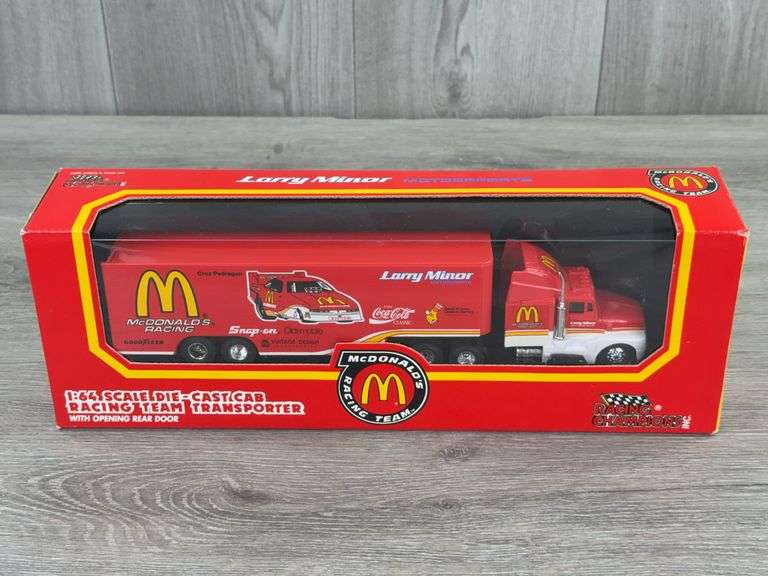 Larry Minor Motorsports/Cruz Pedregon McDonalds Racing Transporter, 1/64, Racing Champions