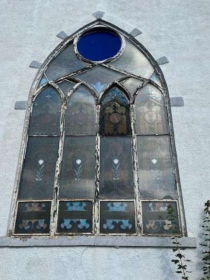 Large Stained Glass Window - 121" W X 157" H Overall