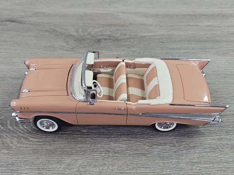 1957 Chevrolet Bel Air Convertible, Canyon Coral, 1/24, Franklin Mint Precision Models, Limited Edition, #1195/1500, No Box