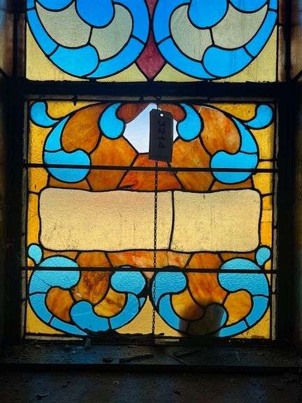 23.5" W X 87.5" H Stained Glass Window