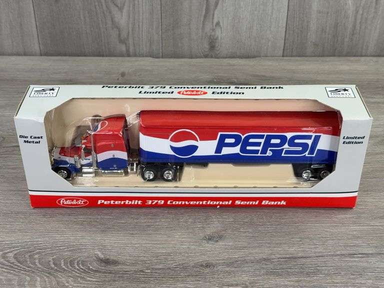Peterbuilt 379 Conventional Semi Pepsi Bank, 1/64, Liberty Classics by Spec Cast