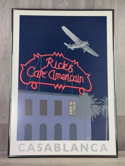 Casablanca Rick’s Cafe American Framed Picture, 24”Wx34”H