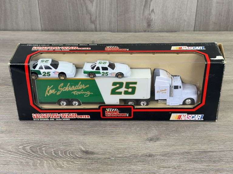 Ken Schrader #25 Racing Team Transporter W/2 Stock Cars, 1/64, Racing Champions