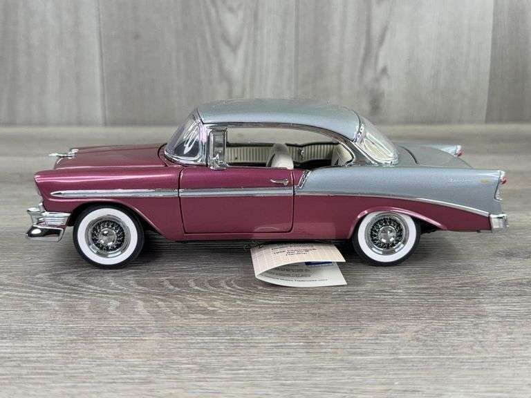 1956 Chevy Bel Air Hardtop, Raspberry/Pewter, 1/24, Vicki's Gifts ...
