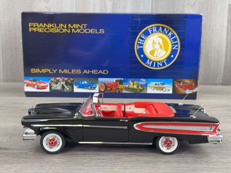 1958 Edsel Citation Black Convertible/Red Cove, 1/24, Franklin Mint Precision Models, #92/1000