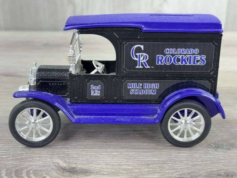Ford Model T Colorado Rockies Delivery Van Bank, 1/25, Ertl, 2nd In A Series, 1994, Missing Key