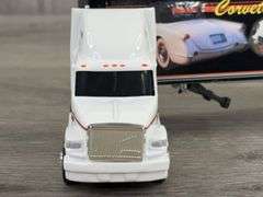 WhiteGMC Integral 1953 Corvette Tractor Trailer Set, 1/64, Ertl, Hamilton Authenticated, Certificate of Authenticity