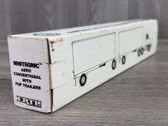 WhiteGMC Aero Conventional Brachs Tractor Trailer W/Pup Trailers, 1/64, Ertl