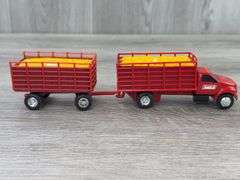 3 Grain Trucks & Pups, 1:64, Ertl, Case IH & Tyler Transport-Has Been Repaired