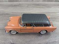 1955 Chevy Nomad Station Wagon, Coral/Grey, 1/24, Danbury Mint, Certificate Of Title