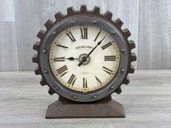 Sterling & Noble Gear Clock, Plastic, 8”Wx8 1/2”H