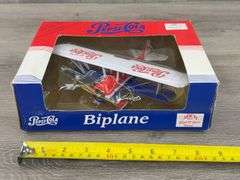 Pepsi-Cola Biplane, 9", Arch Inc. Flying Time Series, Collector Edition