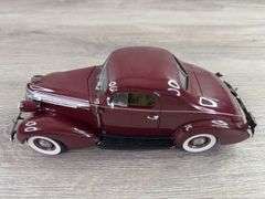 1937 Studebaker Dictator Coupe, Cardinal Red, 1/24, Danbury Mint, No Paperwork