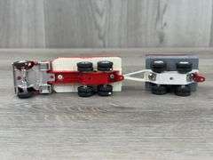 3 Grain Trucks & Pups, 1/64, Ertl, 1 Pup Appears Repainted