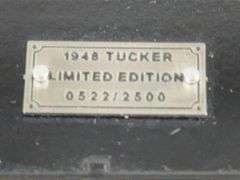1948 Tucker ‘Tin Goose’ Sedan, Maroon, 1/24, Franklin Mint Precision Models, Collector Portfolio, Certificate Of Authenticity, #522/2500, Limited Edition, Outer Shipping Box