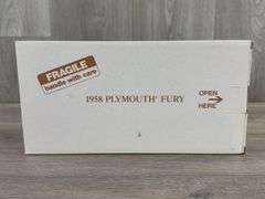 1958 Plymouth Fury Hardtop, Buckskin Beige, 1/24, Danbury Mint, Certificate Of Title