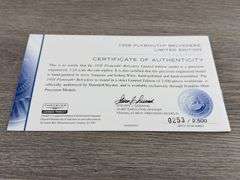 1958 Plymouth Belvedere Convertible, Teal, 1/24, Franklin Mint Precision Models, Certificate Of Authenticity, Limited Edition, #253/2500, Collector Portfolio, Outer Shipping Box