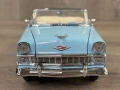 1956 Chevrolet Bel Air Convertible, Baby Blue/ White, 1/24, Limited Edition, Vicki's Gifts Exclusive 1956 Chevrolet 3 Car Set, Dealer Exclusive, Limited Edition, #534/750, Franklin  Mint Precision Mod