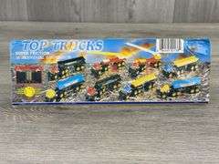 Super America Tractor Tanker, Super Friction Top Trucks, 10 3/4” Long, New Ray Toys, Plastic Not Fully Attached