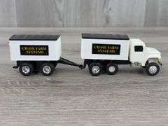3 Grain Trucks & Pups, 1/64, Ertl, Grain Co. Truck Is Dump
