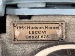 1951 Hudson Hornet, Blue, 1/24, Danbury Mint, Certificate Of Authenticity, D4C LECC VI, Limited Edition 1 Of 675, Collector Portfolio, Outer Shipping Box