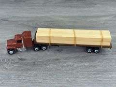 Custom Built Ford LTL-9000 W/Sleeper & Flat Bed Wooden Trailer, 1/64