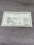 1957 Mercury Montclair Convertible, Pacific Blue/Nantucket Blue, 1/24, Certificate Of Title, Danbury Mint