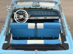 1957 Mercury Montclair Convertible, Pacific Blue/Nantucket Blue, 1/24, Certificate Of Title, Danbury Mint