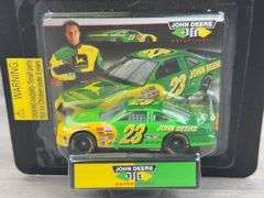 Chad Little #23 & #97 John Deere Stock Cars and 1999 Ford F-350 Truck, 1/64, Racing Champions & Hot Wheels