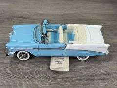 1956 Chevrolet Bel Air Convertible, Baby Blue/ White, 1/24, Limited Edition, Vicki's Gifts Exclusive 1956 Chevrolet 3 Car Set, Dealer Exclusive, Limited Edition, #534/750, Franklin  Mint Precision Mod