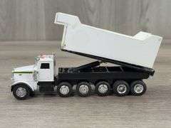 John Deere Peterbuilt Dump Trailer-Needs Repair, Goodwill & Tegeler’s Dairy Delivery Vans, Roadmasters Tilt Car Hauler & Pup Trailer, 1/64, Mostly Ertl