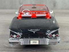 1958 Chevrolet Impala Convertible, Onyx Black, 1/24, Danbury Mint, Certificate Of Title, Limited Edition, #422/5000