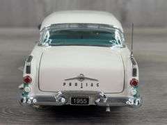 1955 Pontiac Star Chief Custom Catalina Hardtop, Tuquoise/White, 1/24, Franklin Mint Precision Models, Certificate Of Authenticity