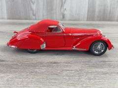 1937 Alfa Romeo 2900B, Red, 1/24, Franklin Mint Precision Models, Certificate Of Authenticity, Collector Portfolio, Outer Shipping Box