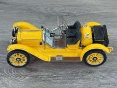 1915 Stutz Bearcat Roadster, Yellow, 1/24, Franklin Mint Precision Models, Certificate Of Authenticity