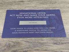 1935 Auburn 851 Speedster, Blue, 1/24, Franklin Mint, Certificate Of Authenticity, #3221/9900, Collector Portfolio, Die-Cast Collector Club Special Limited Edition, 2002 Inaugural Year Issue