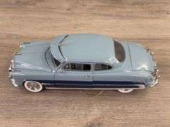 1951 Hudson Hornet, Blue, 1/24, Danbury Mint, Certificate Of Authenticity, D4C LECC VI, Limited Edition 1 Of 675, Collector Portfolio, Outer Shipping Box
