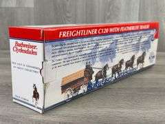 Freightliner C120 Budweiser Clydesdales Tractor Featherlite Trailer, 14", SpecCast