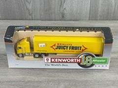 Kenworth K100E Wrigley's Juicy Fruit Chewing Gum 18 Wheeler Bank With Operated Lock, 1/64, Liberty Classics Inc By Spec Cast
