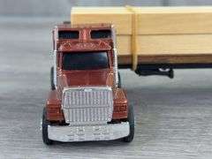 Custom Built Ford LTL-9000 W/Sleeper & Flat Bed Wooden Trailer, 1/64