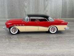 1956 Buick Roadmaster Riveria 4-Door Hardtop, Seminole Red/Cameo Beige, 1/24, Danbury Mint, Certificate Of Title