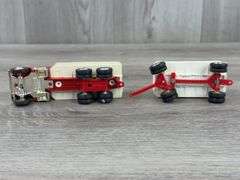 3 Grain Trucks & Pups, 1/64, Ertl, 1 Pup Appears Repainted