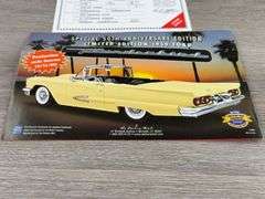 1959 Ford Thunderbird Convertible, Casino Cream, 1/24, Certificate of Title, Limited Edition Serial #2334, Danbury Mint