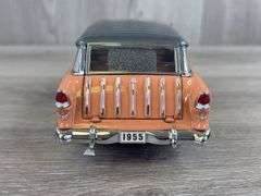 1955 Chevy Nomad Station Wagon, Coral/Grey, 1/24, Danbury Mint, Certificate Of Title