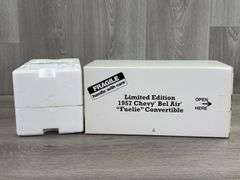 1957 Chevy Bel Air ‘Fuelie’ Convertible, Gray, 1/24, Danbury Mint, Limited Edition, #3631/5000, No Paperwork