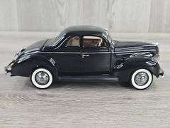 1939 Ford Deluxe Coupe, Black, 1/24, Danbury Mint, Certificate Of Title, Limited Edition, #1327/5000
