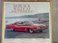 1968 Buick Wildcat Framed Picture, 28”Hx22”W